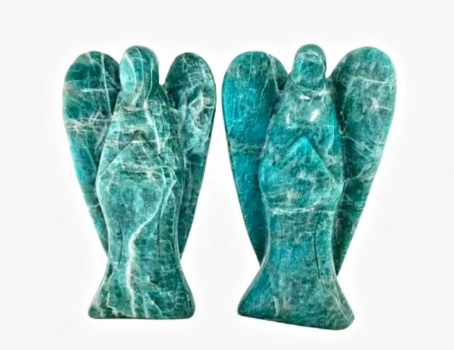 Stor og vakker Amazonitt Engel, 15cm