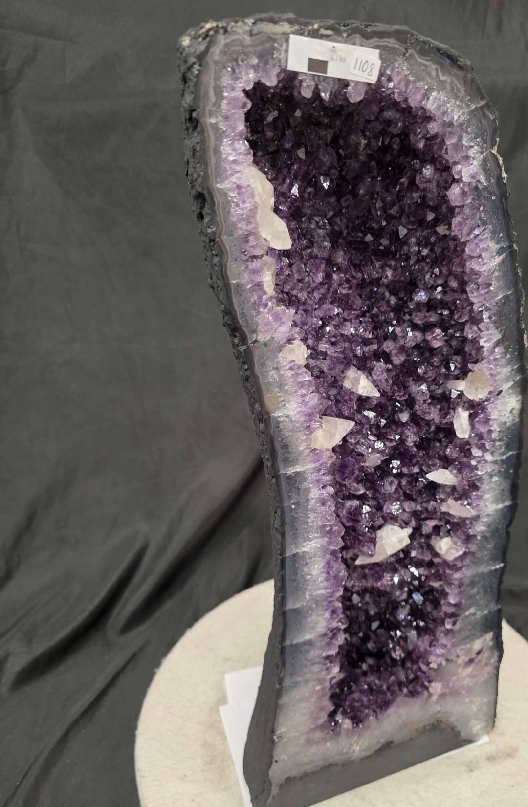 Tall Amethyst Crystal Geode 1108 Premium Queen Grade 16.44kg – H52xW20xD15cm