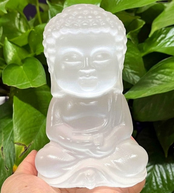 Blessing Buddha Selenite , 15cm
