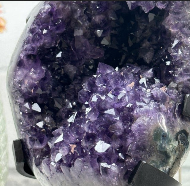 Huge Natural Amethyst Stone Geode with big and Shiny Crystals - AWS0702, 35x20cm - 13.4kg