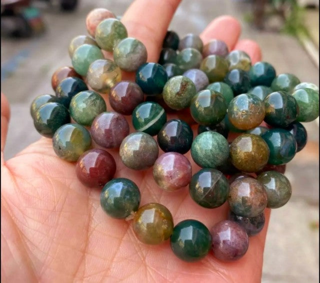 Enkelt og fleksibelt steinarmbÅnd, Indian Agat