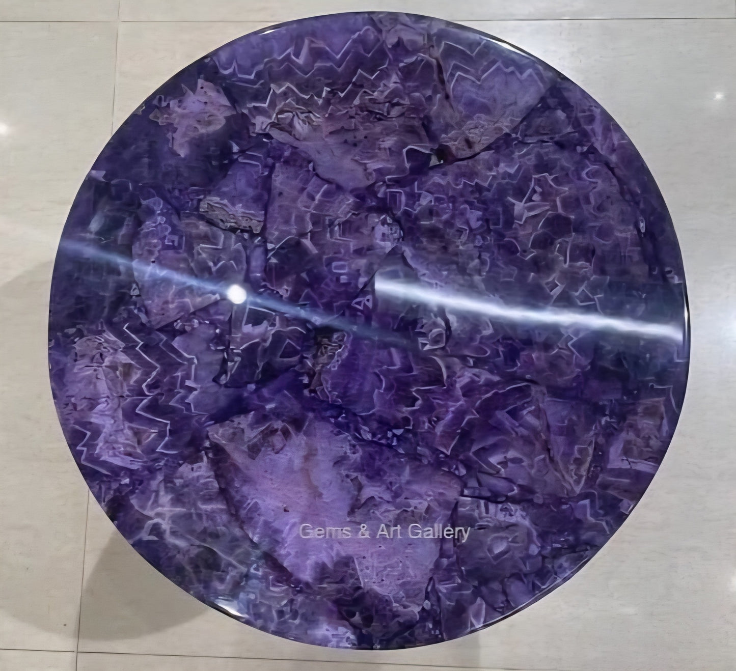 UNIQUE NATURAL STONE HOME DECOR, QUARTZ - Diningtable / Spisebord Tabletop, Round 75x75cm