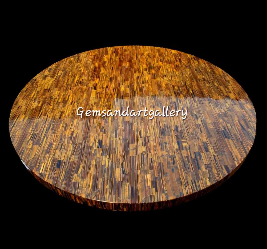 UNIQUE NATURAL STONE HOME DECOR, QUARTZ - Diningtable / Spisebord Tabletop, Round 75x75cm