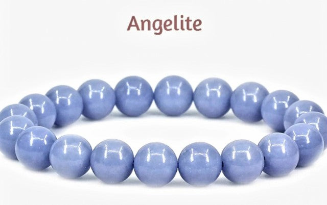 Enkelt og fleksibelt steinarmbÅnd, Angelitt