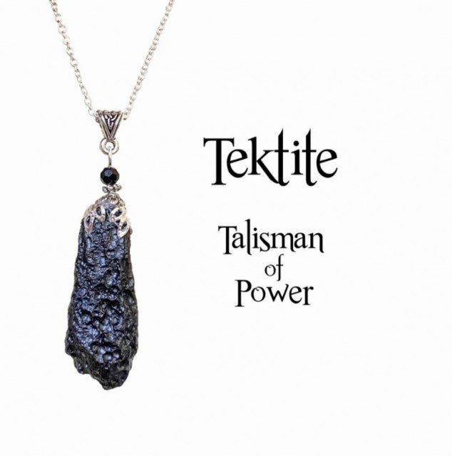 Nye, hÅndlagede Tektite ( Talisman of Power ) Anheng m/kjede