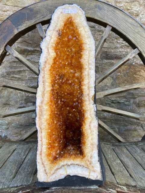 Tall Citrine Geode 358 Crystal Cluster Druzy Premium Grade 29.84kg H56xW23xD23cm
