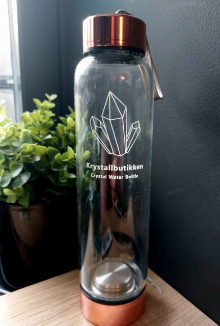 Crystal Water Bottle uten basekrystall m/topp og bunn