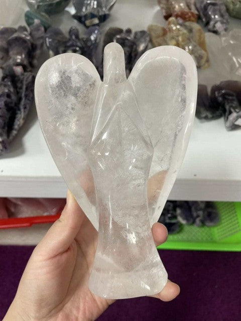 Ekstra stor Clear Quartz Engel , ca 15cm