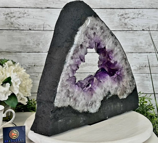 New Super Extra Quality Dark Purple sided" Brazilian Ametyst Katedral, 15kg - 35cm