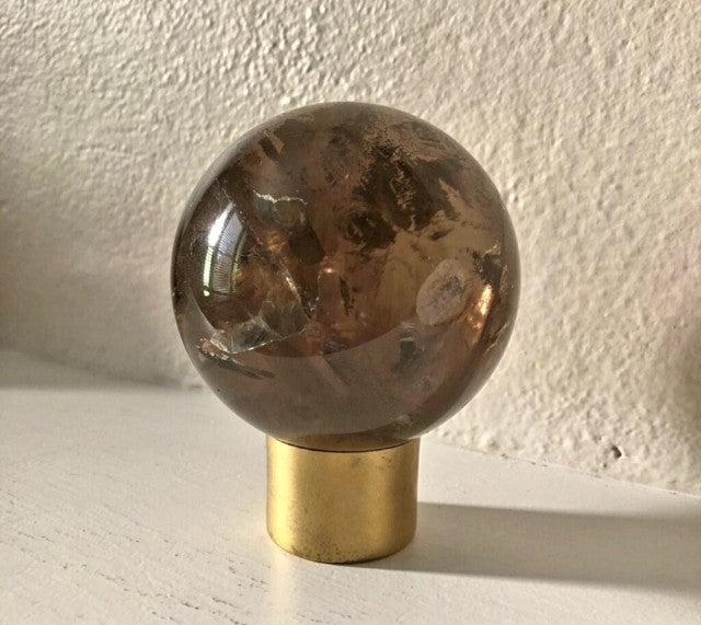 Gigastor Smoke Quartz Sphere ( Kule ) AAA Kvalitet, ca.90 -100mm, 1.2 - 1.5kg