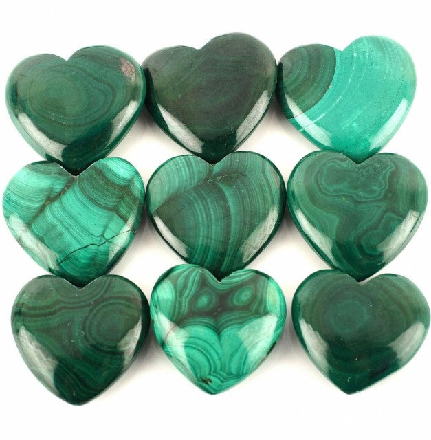 Malakitt Hjertesten small size 25x25mm