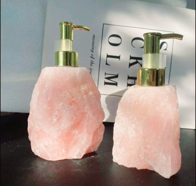 HÅndlaget SÅpedispenser i Rose Quartz, 12 - 15cm, 500 - 700gram