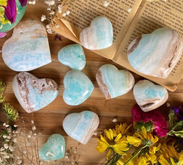 Vakre Carribean Ocean Calcite, Medium 50mm