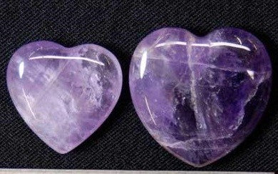 Hjertesten i AMETYST EXTRA , XL str. ca 40x50mm