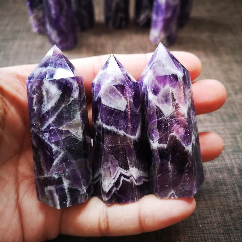 Dream Amethyst TÅrnkrystall ca. 7 - 9cm høyde