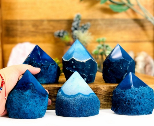 RÅ Point TÅrnkrystaller Agat Teal , Medium ca. 200 gram