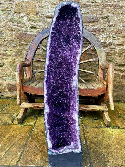 Very Tall Amethyst Crystal Geode 732 Premium Queen Grade 93kg – H120xW28xD34cm
