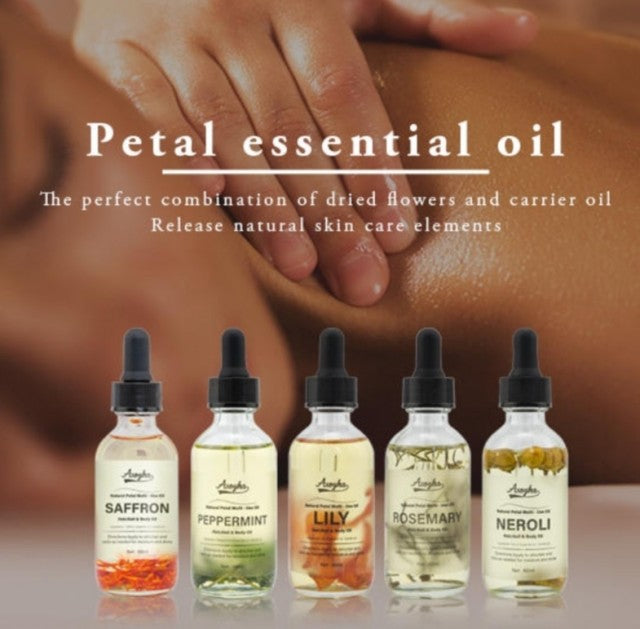 GREENLINE 100% VEGANSK Naturlig Blomst og Planteolje, 30ml til Ansikt og Kropps SPA