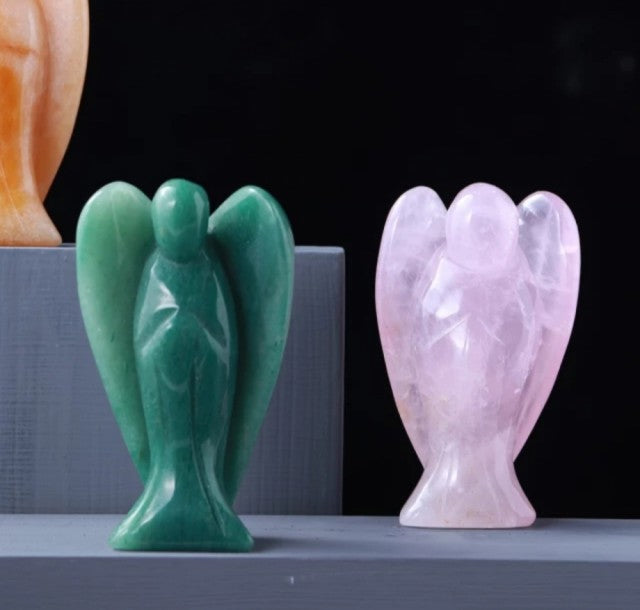 Nytt 7 Chakra Angel Set, 7,5 cm i Treboks..