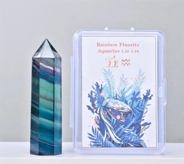 TÅrnkrystall i Vannmannens tegn, ca. 6 - 7cm