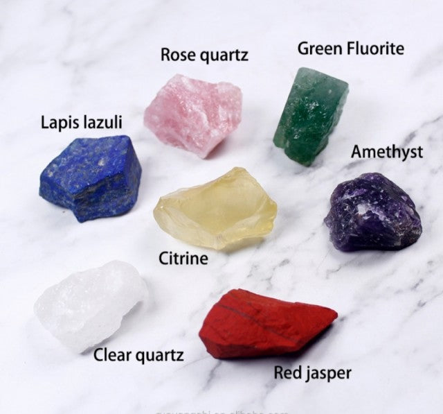 7 Chakra RÅkrystall sett