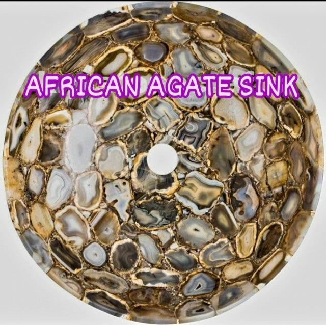 Luksuriøse Gemstone Design Håndvasker i forskjellige stentyper, størrelser og former