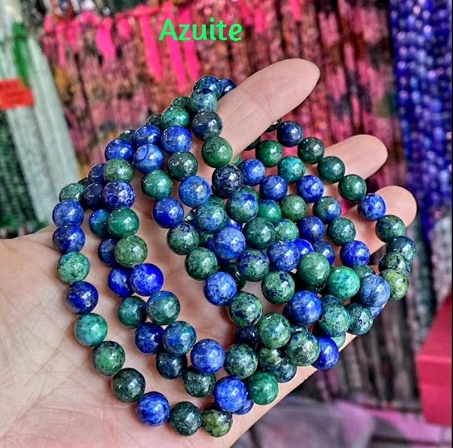 Enkelt og fleksibelt steinarmbÅnd, Azuite