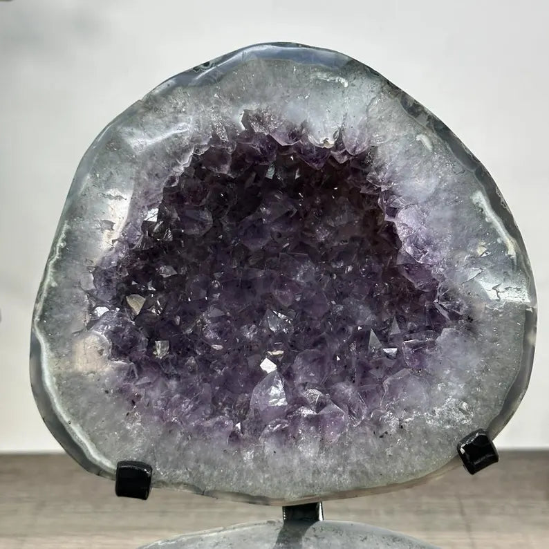Natural Amethyst & Agate Jewelry Box Geode - MWS2976, 3.8kg - 22x18x19cm