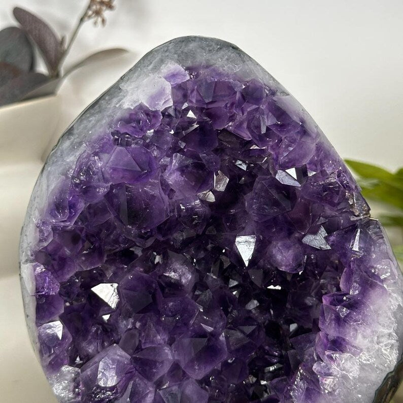 Unique Natural Uruguayan Amethyst Geode Statemen Piece - MWS3167, 3.4kg - 28x15x10cm