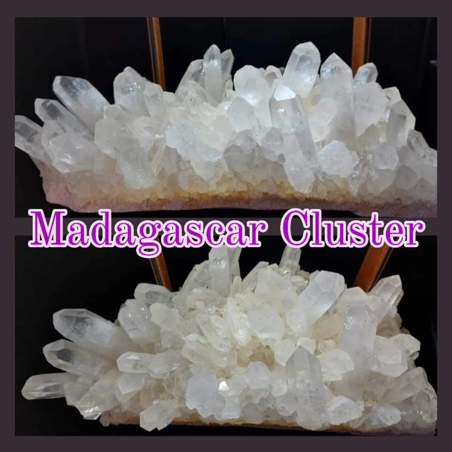 Supervakkert Madagascar Quartz Cluster, ca. 2kg . 20x10cm