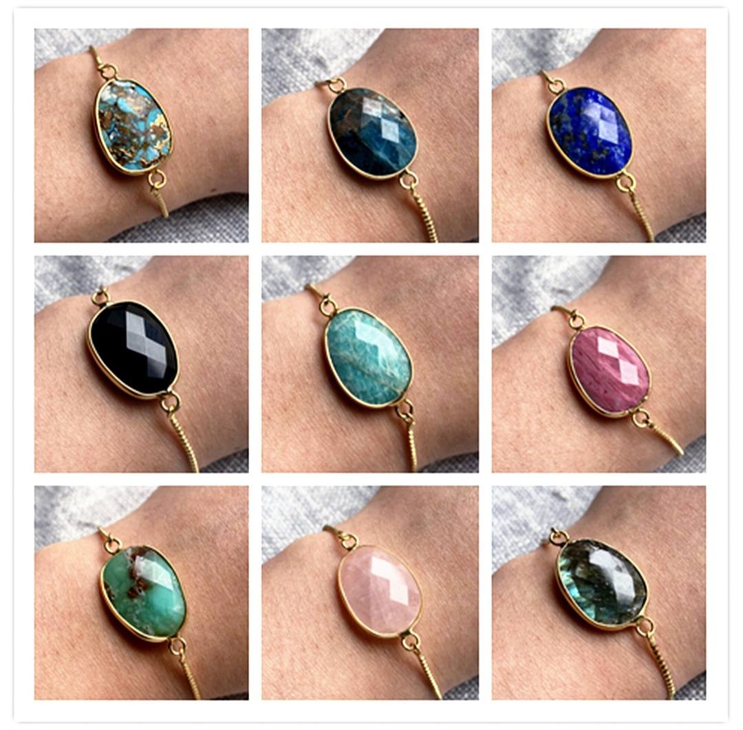 MICCI Design Armbånd , Gold Electroplated m/ Justerbar lenke - 10 Stentyper