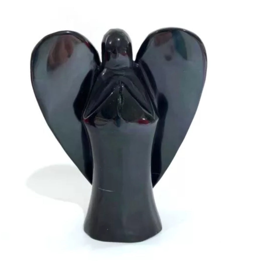 Ekstra stor Sort Obsidian Engel , ca 15cm