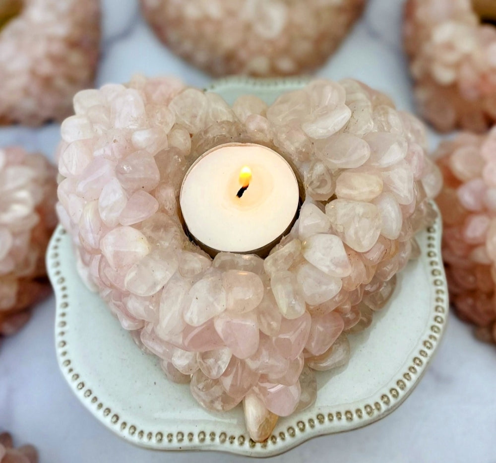 Stor, hÅndlaget Hjerteformet Rose Quartz Cluster krystalldekorasjon fra Brasil, 15cm, 1.4kg