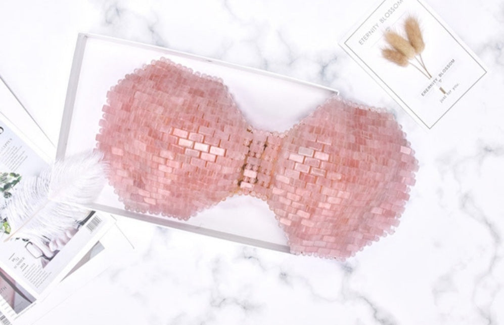 Goddess A- Grade Rosenkvarts Brystmaske