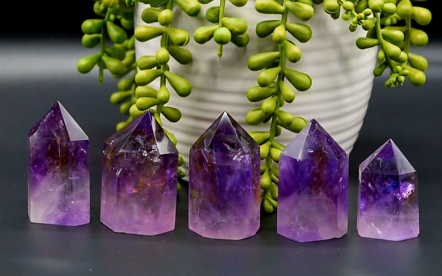 Supervakre High Quality AAA+ Ametrine Towers fra Brasil , 45 - 50mm