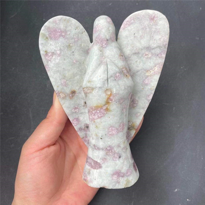 Ekstra stor og vakker Rosa Blossum Turmalin Engel, ca 15cm