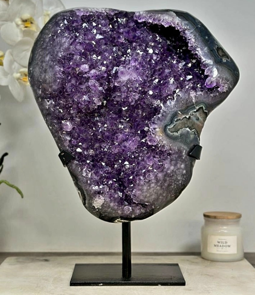 Impressive Large Natural Uruguay Amethyst Crystal Cluster - 8.3kg - 35x28x12cm MWS1409