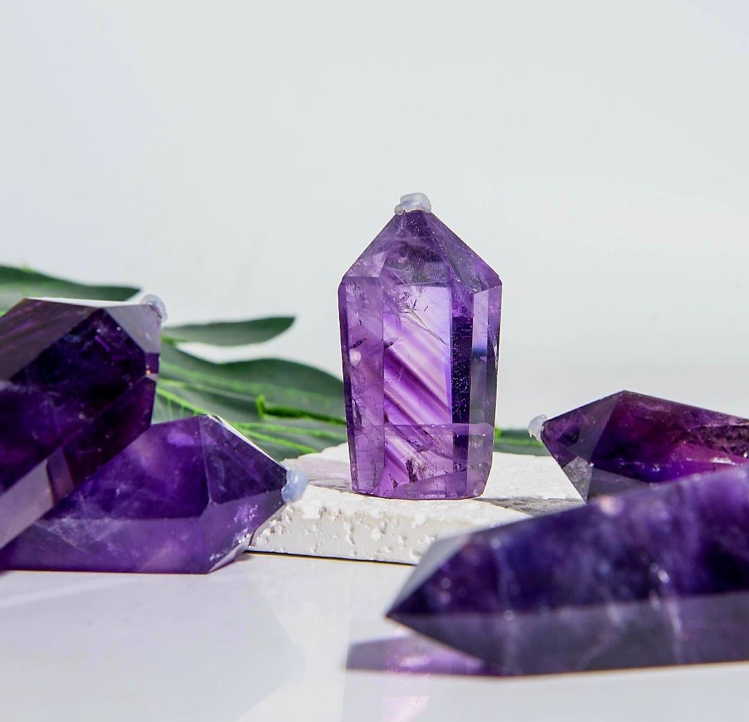 Supervakre High Quality AAA+ Ametyst/Ametrine Towers w/Rainbows fra BOLIVIA, 40 - 80mm