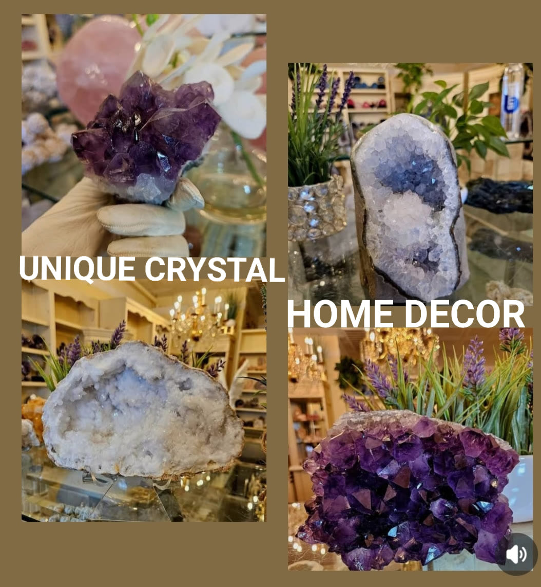 Unique & Exclusive Brazilian - Uruguay Quartz Home Decor ( Cluster , Geodes, Hearts )
