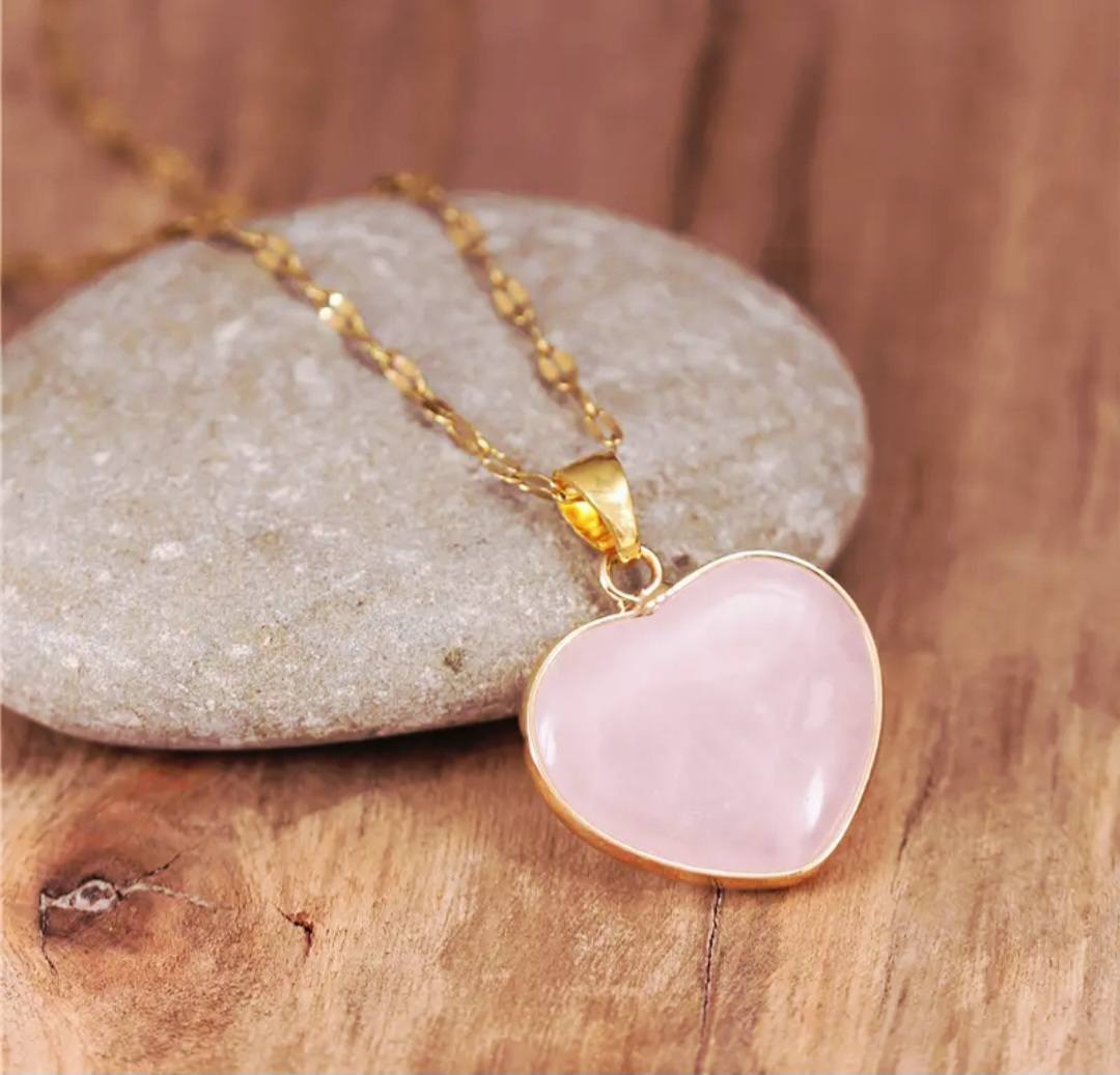 Large Heart 25mm Designkjede, 12 Stentyper