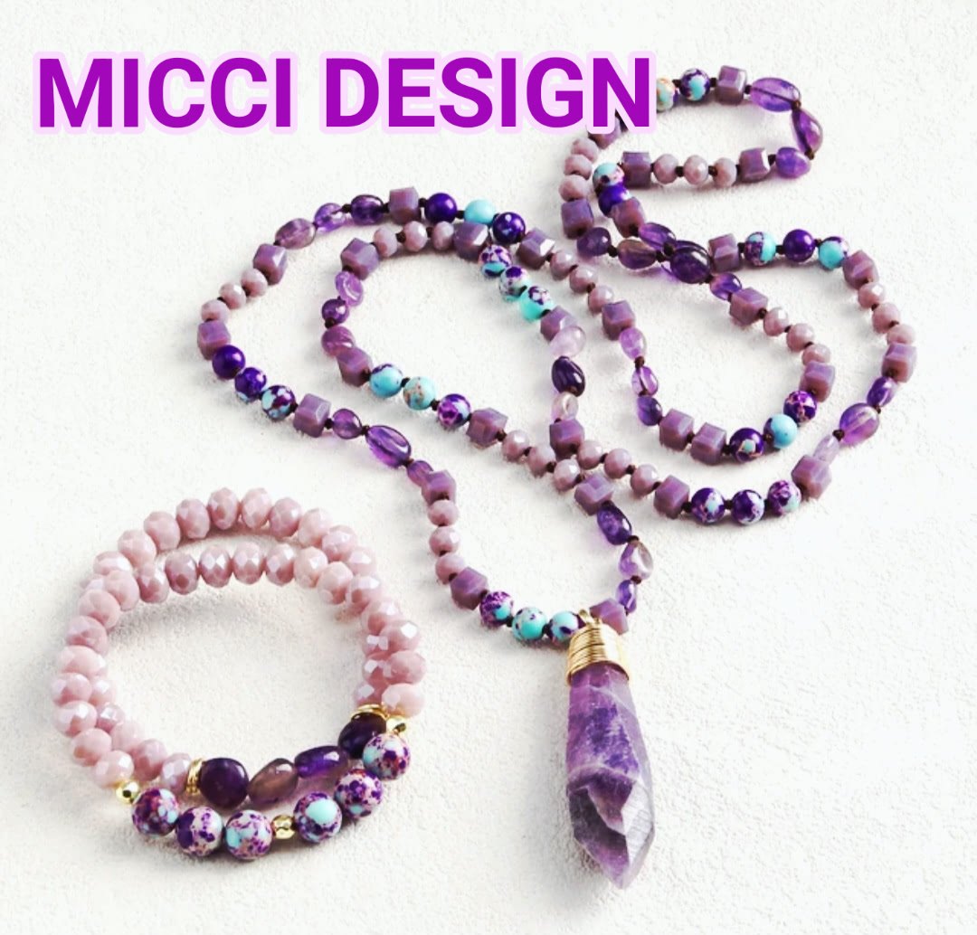 NYE 2025 MICCI BOHEMIAN DESIGN KJEDESETT  ( ARMBÅND + LANGT KJEDE )
