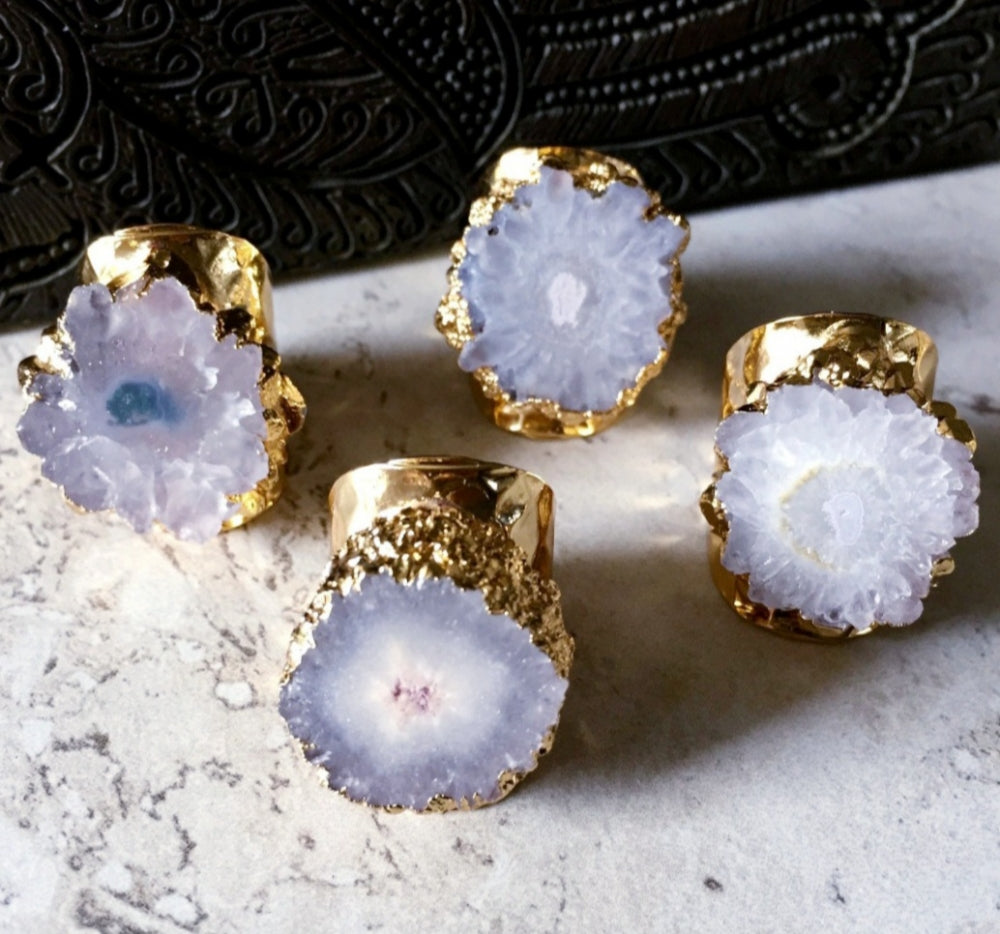 Trendy Statement Designringer ( Geode, Solar , Druzy Agate )