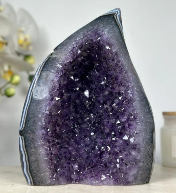 Uruguay Ametyst & Agate Flame Geodes