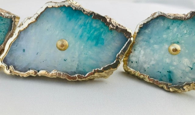Agat Aqua Gold  4 pack knotter for skap, dører, skuffer