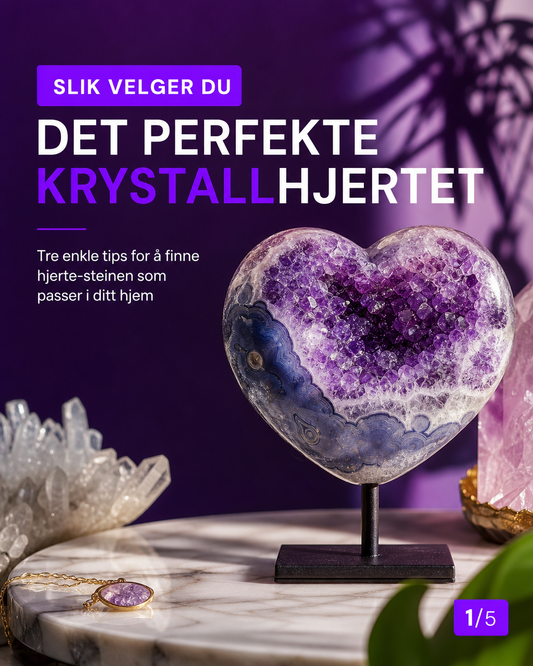 Valg av det perfekte Ametyst Hjerte !