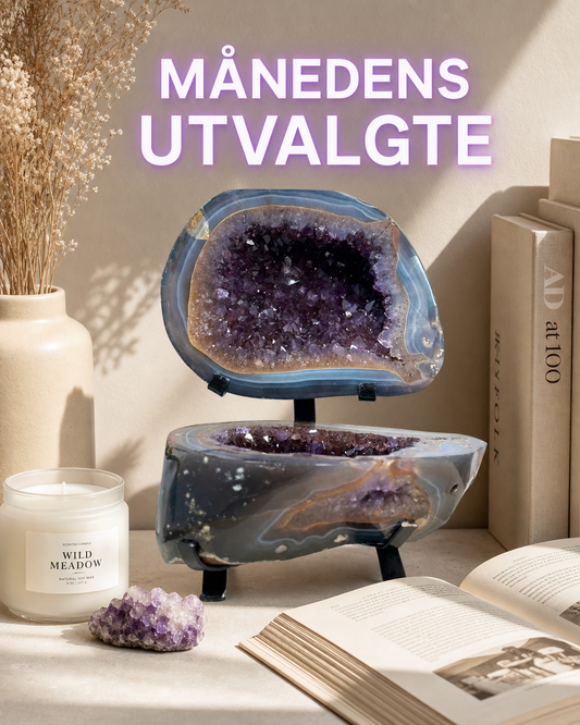 KUPP - 50% OFF + FREE FRAKT + BONUSGAVE, Beautiful Uruguay Blue Banded Agate & Amethyst Geode inkl. stativ - 6kg - 26.5Hx20Bx13.5cm