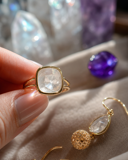 SMYKKESETT ( Micci Design Ring + Øredobber )