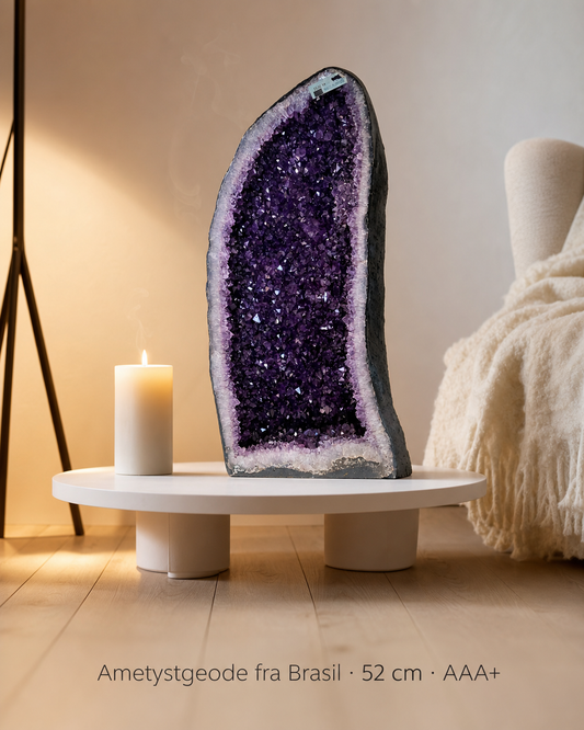 Månedens Utvalgte / High Quality Premium Tall AMETYST GEODE - Inntil 40% OFF + Fri Frakt - Unique Natural Ametyst - 52x23x15cm - 19kg