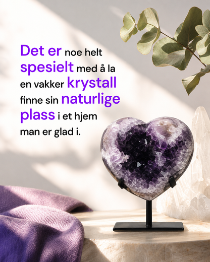 Valg av det perfekte Ametyst Hjerte !