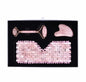 3 - 1 Rose Quartz Eyemask Roller & Gua Sha facial Spa Set